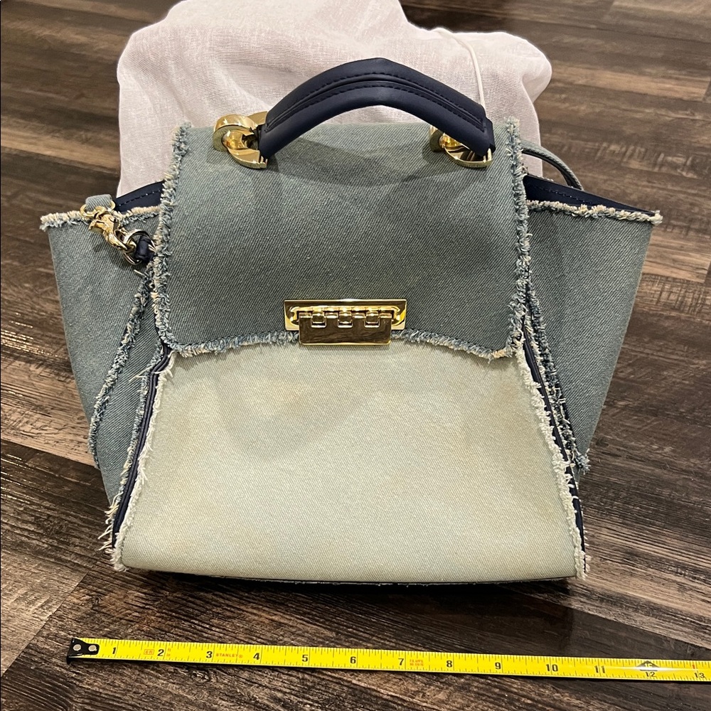 Zac Posen Stylish Denim and Navy Handbag